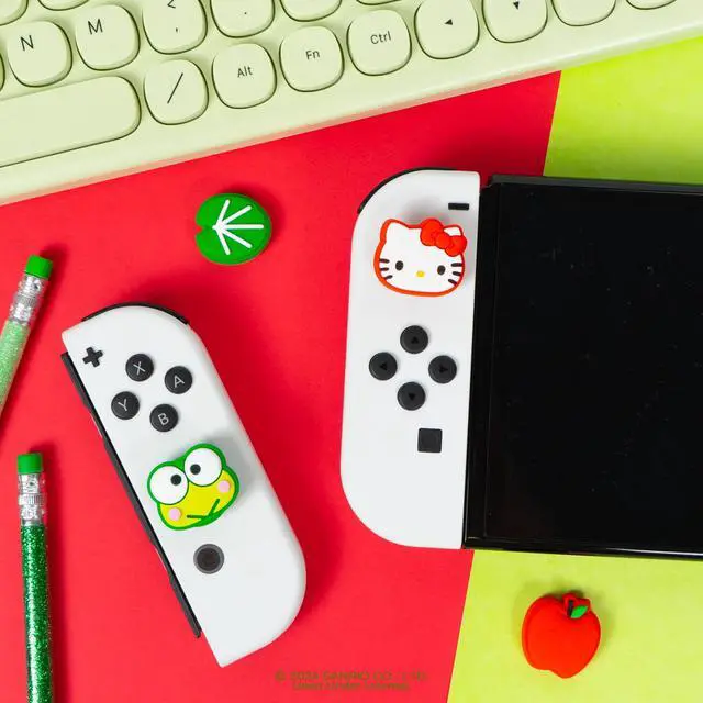 Alt view image 7 of 7 - Hello Kitty & Friends Thumb Grips - Hello Kitty and Keroppi Soft Caps