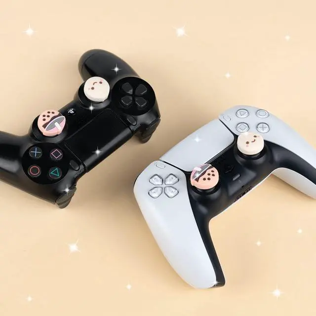 Alt view image 2 of 7 - Boba Dumpling Thumb Grips | Kawaii Cute Cutecore Pastel Button Caps | Compatible with Sony PlayStation PS5 PS4 Xbox Nintendo Switch 2 Pro Controllers (not Switch 1)