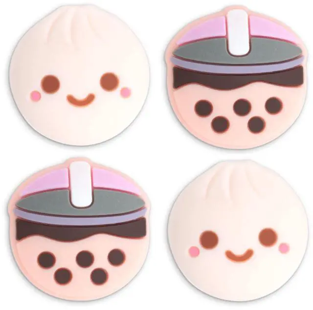 Main image of Boba Dumpling Thumb Grips | Kawaii Cute Cutecore Pastel Button Caps | Compatible with Sony PlayStation PS5 PS4 Xbox Nintendo Switch 2 Pro Controllers (not Switch 1)
