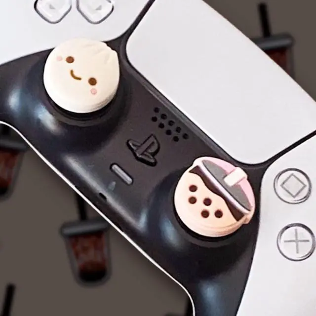 Alt view image 4 of 7 - Boba Dumpling Thumb Grips | Kawaii Cute Cutecore Pastel Button Caps | Compatible with Sony PlayStation PS5 PS4 Xbox Nintendo Switch 2 Pro Controllers (not Switch 1)