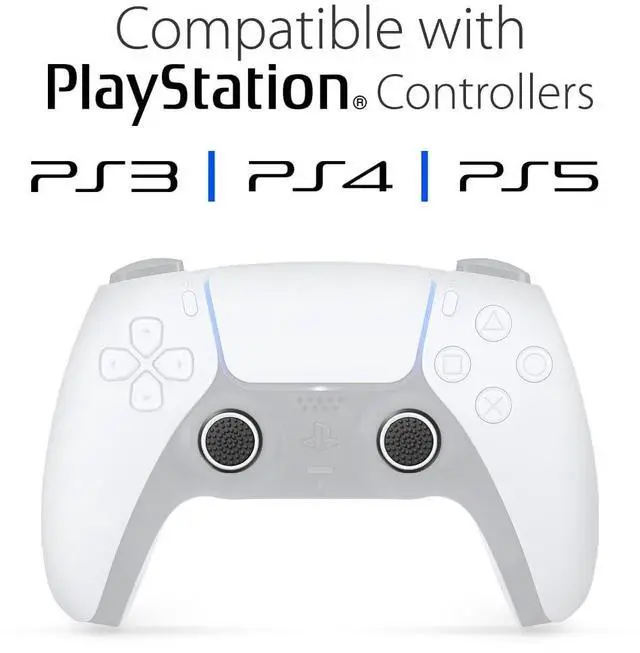 Alt view image 4 of 7 - Performance Gaming Controller Thumb Grip Joystick Cap, White, 2 Pair