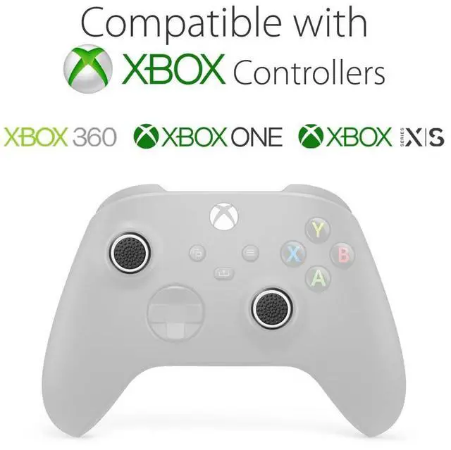 Alt view image 5 of 7 - Performance Gaming Controller Thumb Grip Joystick Cap, White, 2 Pair