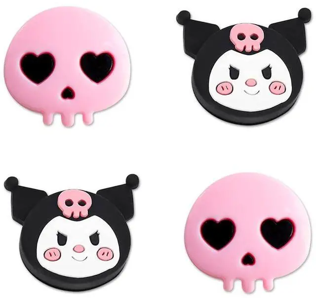 Main image of Switch Silicone Thumb Grip Caps, Joystick Cover Compatible with Nintendo Switch/OLED/Switch Lite,4PCS (KRM+Skull)