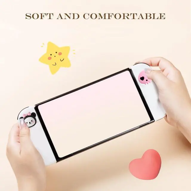 Alt view image 5 of 7 - Switch Silicone Thumb Grip Caps, Joystick Cover Compatible with Nintendo Switch/OLED/Switch Lite,4PCS (KRM+Skull)
