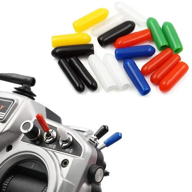 Main image of 18 PCS Anti-Slipping Switch Rubber Cap Sheath Cover for Radiomaster TX16s Jumper T16 T18 FrSky X9D QX7 Flysky Spektrum DX8e NX8 Radiolink and Futaba Transmitter