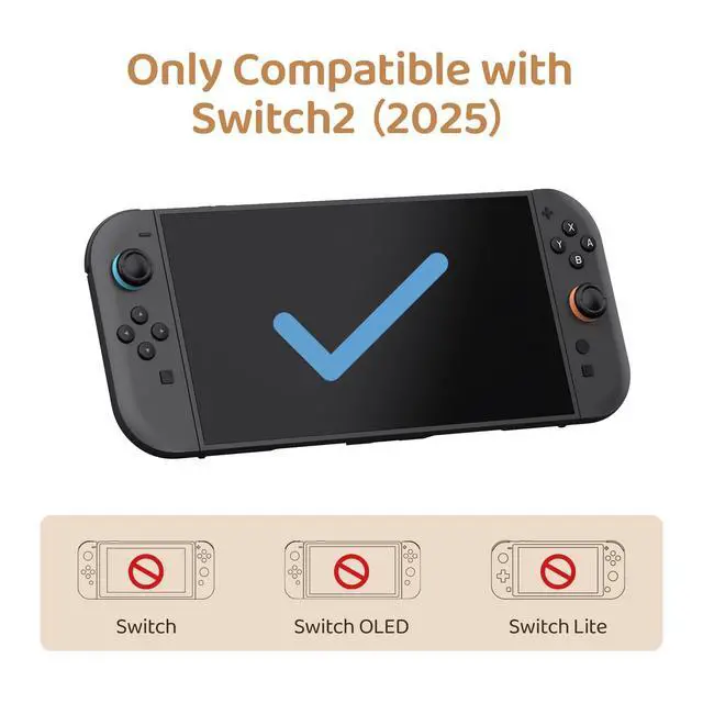 Alt view image 2 of 7 - ABXY Buttons Sticker Joystick Cover Caps for Switch 2, Cross D-Pad Button Caps Silicone Thumb Grips Set Compatible with Nintendo Switch 2 Controller - Star Baby(Yellow Brown)
