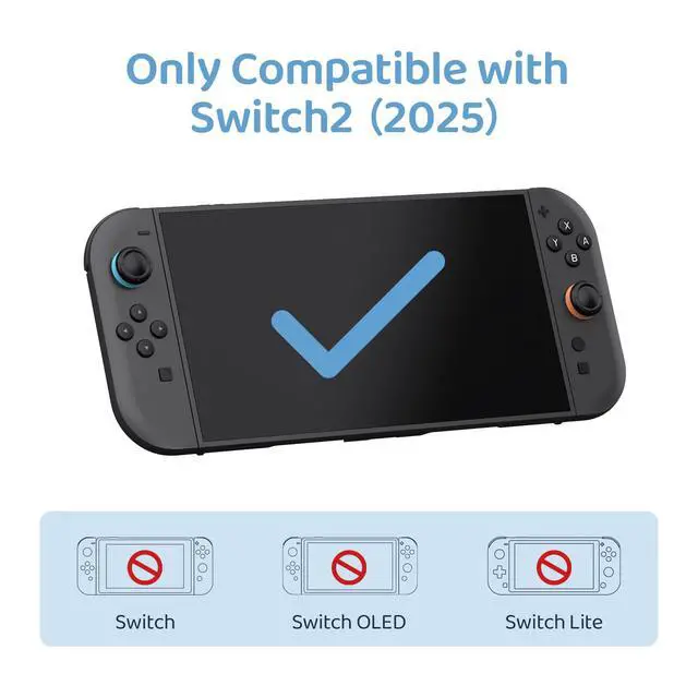 Alt view image 2 of 7 - ABXY Buttons Sticker Joystick Cover Caps for Switch 2, Cross D-Pad Button Caps Silicone Thumb Grips Set Compatible with Nintendo Switch 2 Controller - Star Baby(Pink Blue)