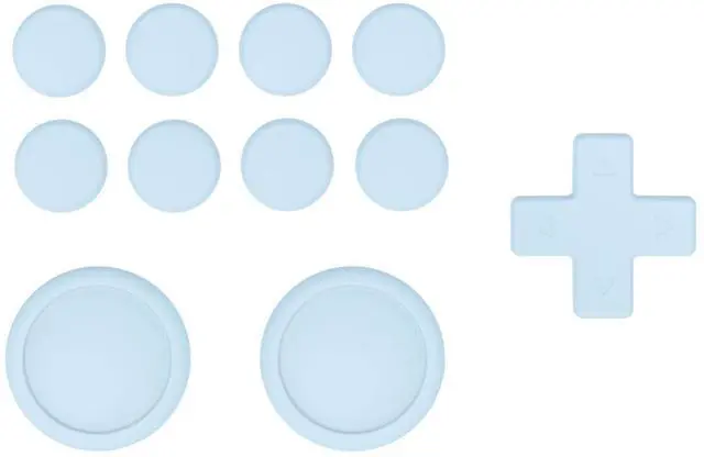 Main image of Silicone Cross D-Pad Button Covers and Thumb Grip Set - Switch Lite D-Pad Button Cap, ABXY Directional Key Button Caps Compatible with Nintendo Switch/OLED Joycon/Switch Lite, Sky Blue