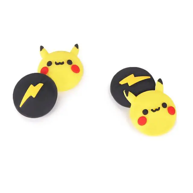 Alt view image 2 of 6 - Cute Thumb Grip Caps Compatible with Switch Joy-con/OLED/Switch Lite, Kawaii Joystick Cap Grip 4PCS Soft Silicone Protective Ergonomic Button Cover, Yellow P