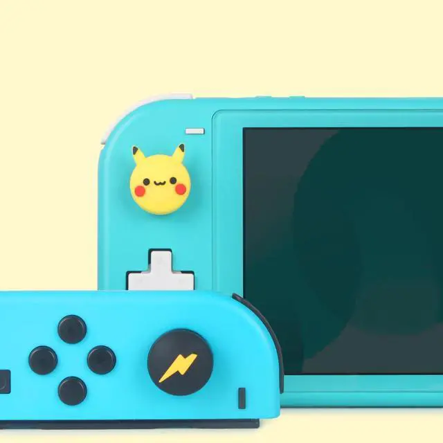Alt view image 3 of 6 - Cute Thumb Grip Caps Compatible with Switch Joy-con/OLED/Switch Lite, Kawaii Joystick Cap Grip 4PCS Soft Silicone Protective Ergonomic Button Cover, Yellow P