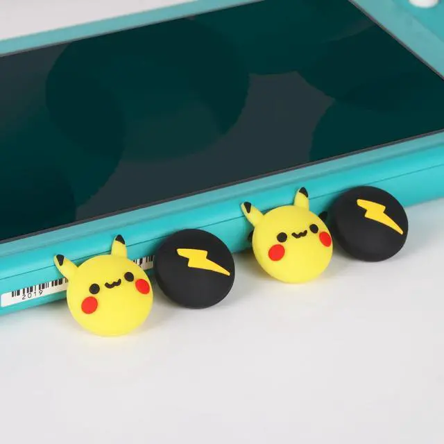 Alt view image 4 of 6 - Cute Thumb Grip Caps Compatible with Switch Joy-con/OLED/Switch Lite, Kawaii Joystick Cap Grip 4PCS Soft Silicone Protective Ergonomic Button Cover, Yellow P