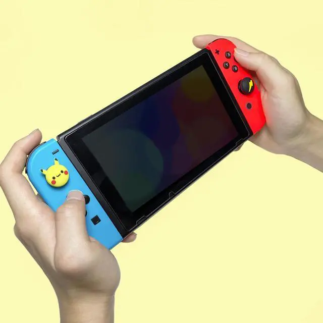 Alt view image 5 of 6 - Cute Thumb Grip Caps Compatible with Switch Joy-con/OLED/Switch Lite, Kawaii Joystick Cap Grip 4PCS Soft Silicone Protective Ergonomic Button Cover, Yellow P