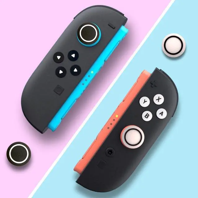 Alt view image 2 of 6 - Cross D-Pad Button Caps Switch 2 (Black & White)
