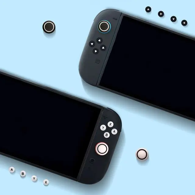 Alt view image 4 of 6 - Cross D-Pad Button Caps Switch 2 (Black & White)