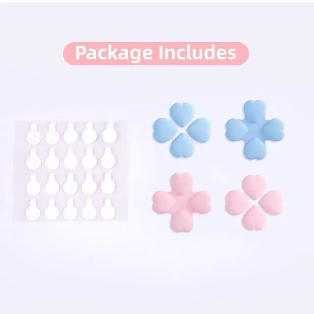 Alt view image 2 of 5 - Silicone Cross D-Pad Button Caps Set Heart Shape Joystick Cover - ABXY Key Buttons Sticker Compatible with Switch/OLED Joy-Con - Pink & Blue