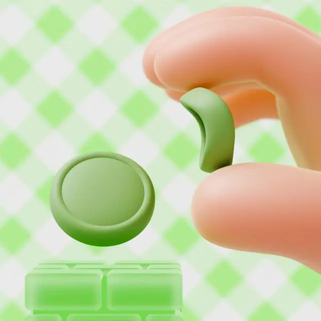 Alt view image 7 of 7 - Button Caps + Thumb Grip Set for Nintendo Switch 2, 2 Silicone Colorful ABXY Directional Button Covers & 2 Joystick Caps for Joycon - Matcha Green