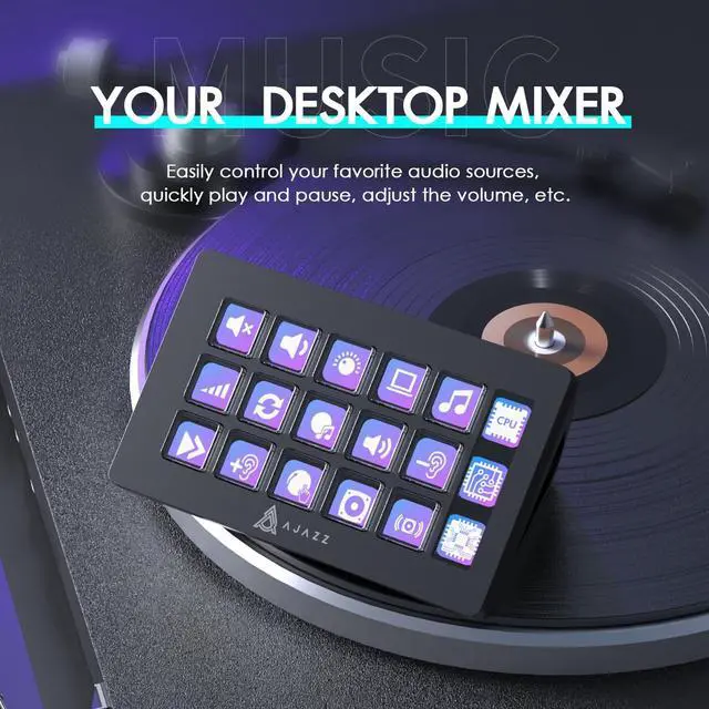 Alt view image 4 of 7 - AKP153 Studio Deck, Stream Controller, 15 Macro Keys (Black)