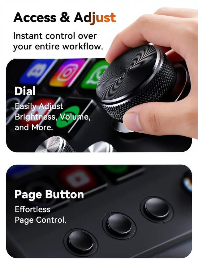 Alt view image 3 of 5 - S6 Mini Stream Controller, Macro Keypad Shortcut Keyboard