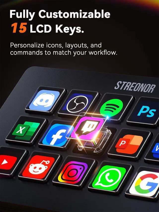 Alt view image 2 of 7 - S15 Standard Stream Controller, Macro Keypad Shortcut