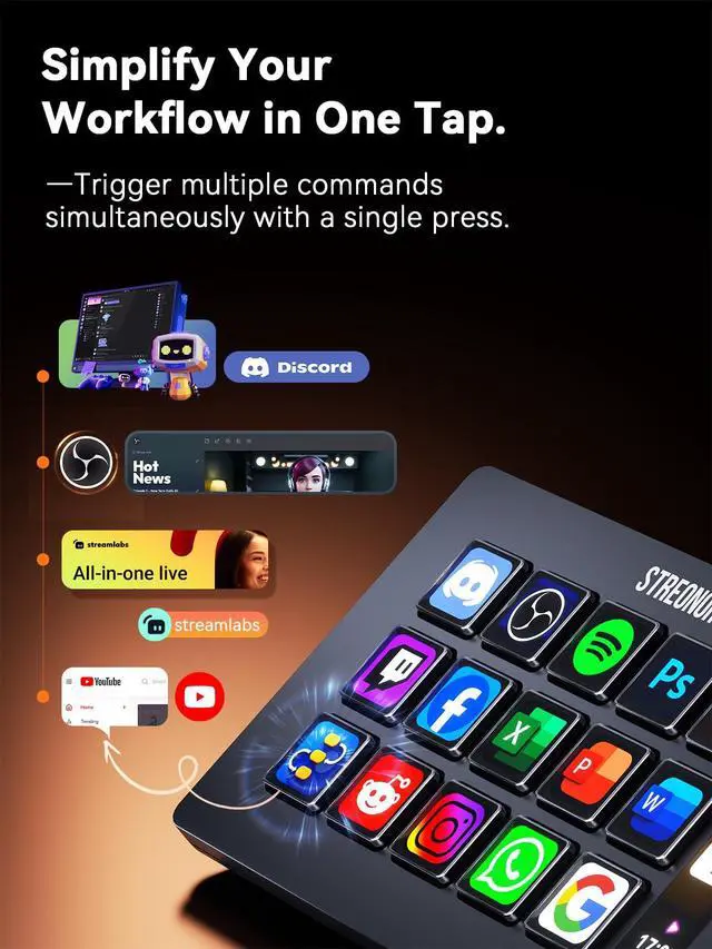 Alt view image 4 of 7 - S15 Standard Stream Controller, Macro Keypad Shortcut
