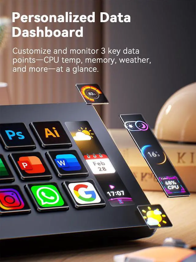 Alt view image 3 of 7 - S15 Standard Stream Controller, Macro Keypad Shortcut