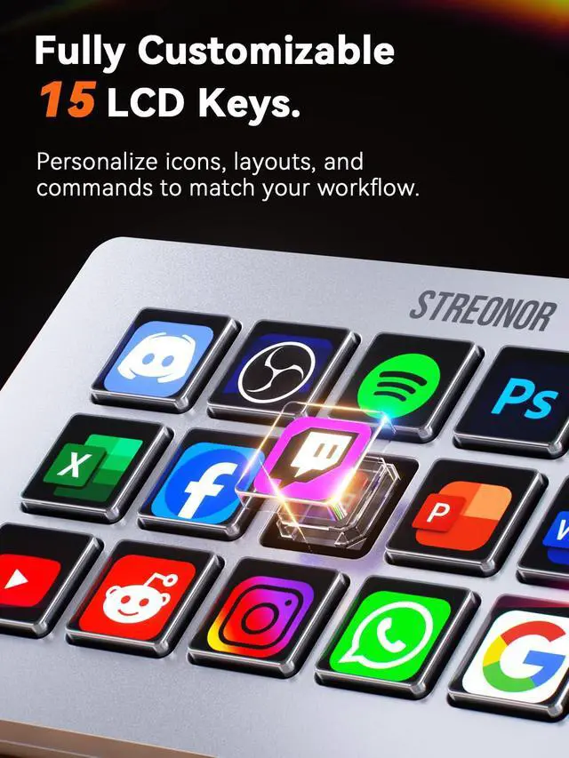 Alt view image 2 of 7 - S15 Standard Stream Controller, Macro Keypad Shortcut