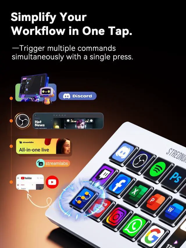 Alt view image 5 of 7 - S15 Standard Stream Controller, Macro Keypad Shortcut