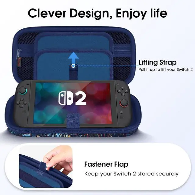 Alt view image 5 of 7 - Shockproof Carrying Case for Nintendo Switch 2 (2025)