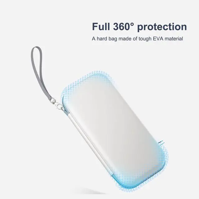 Alt view image 3 of 5 - Storage Case for NS Switch 2 for (2025) case Cover,White Hard Shell Portable,Handbag with 2 Pack Tempered Films and a Transparent Silicone Handle 3 in 1
