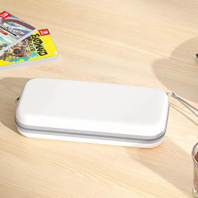 Alt view image 4 of 5 - Storage Case for NS Switch 2 for (2025) case Cover,White Hard Shell Portable,Handbag with 2 Pack Tempered Films and a Transparent Silicone Handle 3 in 1