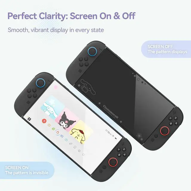 Alt view image 2 of 7 - Screen Protector Compatible with Switch 2, High-Alumina Tempered Glass with Hidden Pattern - 9H Hardness Anti-Scratch, Bubble-Free Installation Kit, Ultra HD clear 1 Pack (Cinnamoroll)