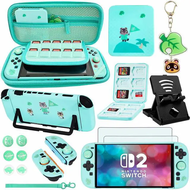 Main image of Accessories Bundle for Nintendo Switch 2 2025 - Accessory kit NS 2 Animal Set Crossing with Carrying Case Protective Cover Screen Protector Game Card Holder Play Stand Thumb Grips