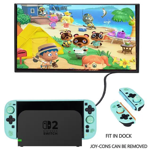 Alt view image 3 of 7 - Accessories Bundle for Nintendo Switch 2 2025 - Accessory kit NS 2 Animal Set Crossing with Carrying Case Protective Cover Screen Protector Game Card Holder Play Stand Thumb Grips