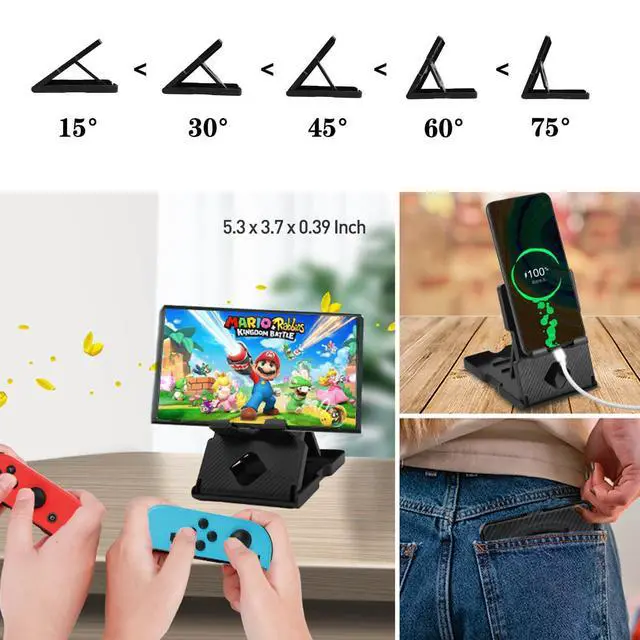 Alt view image 5 of 7 - Accessories Bundle for Nintendo Switch 2 2025 - Accessory kit NS 2 Animal Set Crossing with Carrying Case Protective Cover Screen Protector Game Card Holder Play Stand Thumb Grips