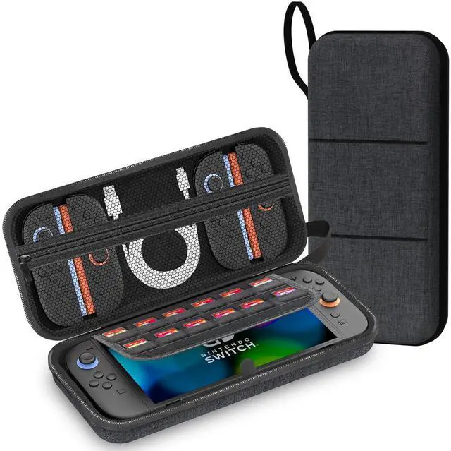 Main image of Switch 2 Carrying Case Compatible with Nintendo Switch 2, Portable Nylon Protector Case with 12 Game Cartridge, Pouch Carrying Protector Travel Bag for Console and Switch2 Accessories, Gray