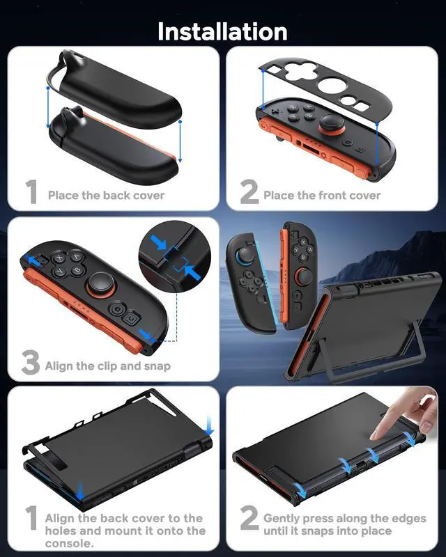 Alt view image 4 of 7 - Switch 2 Cover Case&Screen Protector, Dockable Shell for Nintendo 2