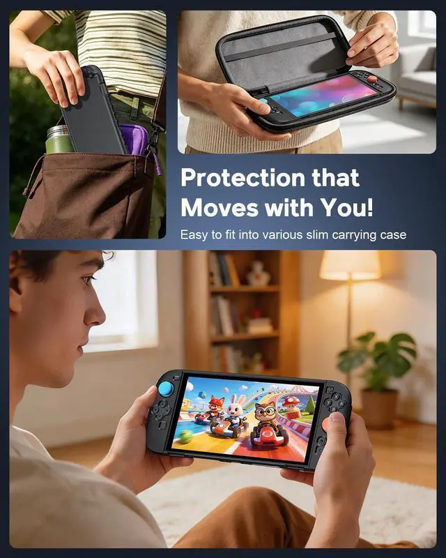 Alt view image 7 of 7 - Switch 2 Cover Case&Screen Protector, Dockable Shell for Nintendo 2