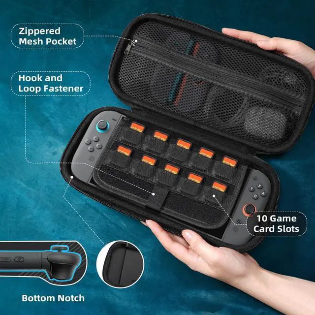 Alt view image 5 of 7 - Carrying Case for Nintendo Switch 2 (2025), Black