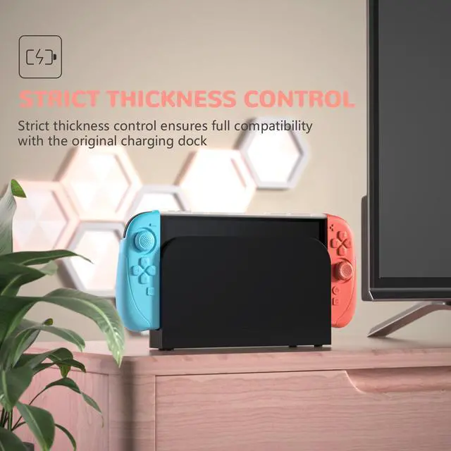 Alt view image 5 of 7 - Ranger Protective Case for Nintendo Switch 2 with Stand | Ergonomic Anti-Slip Silicone Grips, Dockable Hard Shell, 4 Thumbstick Caps | Quick-Release-Joycon Full-Body Cover, Blue & Orange