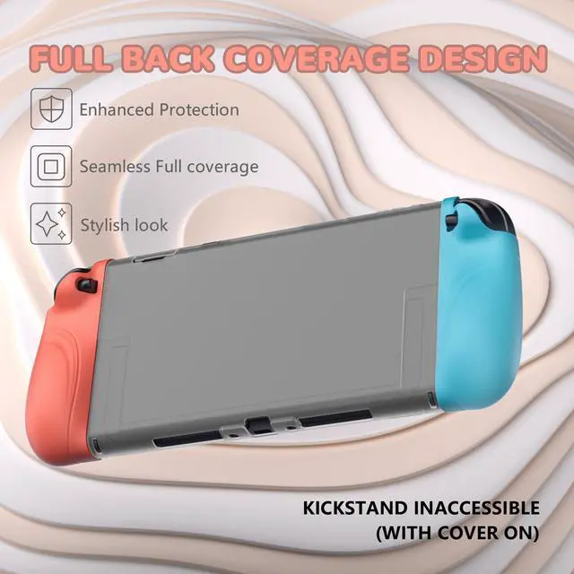 Alt view image 7 of 7 - Ranger Protective Case for Nintendo Switch 2 with Stand | Ergonomic Anti-Slip Silicone Grips, Dockable Hard Shell, 4 Thumbstick Caps | Quick-Release-Joycon Full-Body Cover, Blue & Orange