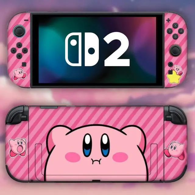 Alt view image 2 of 7 - Dreamy Bubble Skin | Compatible with Nintendo Switch 2 | Cute Pink Kawaii Anime Vinyl Wrap Decal Cover | Pastel Japanese Cartoon Aesthetic Full Console & Dock Sticker Protective Cover