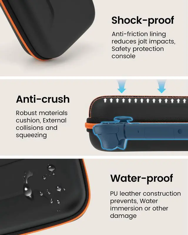 Alt view image 7 of 7 - Carrying Case Compatible with Nintendo Switch 2 Console & Charger, Shockproof Hard Shell Protective Cover Portable Travel Case with Game Card Slots & Inner Pocket for Accessories, Black
