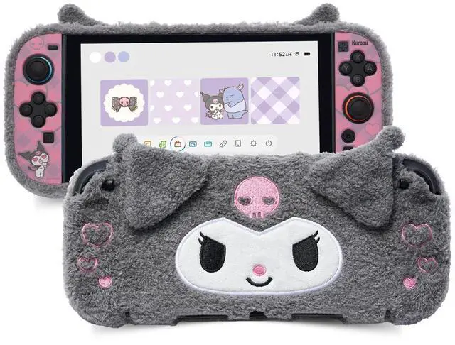 Main image of Cute Plush Protective Case Compatible with Switch 2 (2025), Anti-Scratch and Shock-Absorption Hard PC Shell Cover for Switch 2 Game Console and Joystick Controller - KLM
