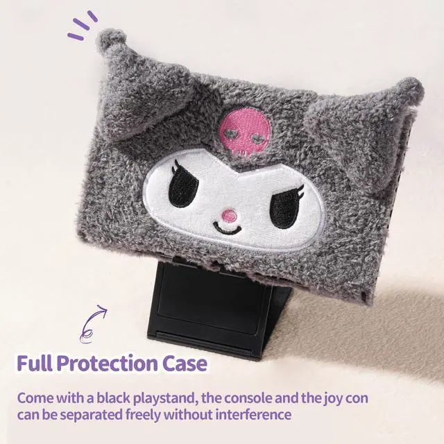 Alt view image 3 of 7 - Cute Plush Protective Case Compatible with Switch 2 (2025), Anti-Scratch and Shock-Absorption Hard PC Shell Cover for Switch 2 Game Console and Joystick Controller - KLM