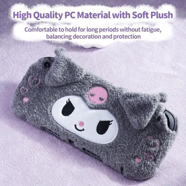 Alt view image 5 of 7 - Cute Plush Protective Case Compatible with Switch 2 (2025), Anti-Scratch and Shock-Absorption Hard PC Shell Cover for Switch 2 Game Console and Joystick Controller - KLM
