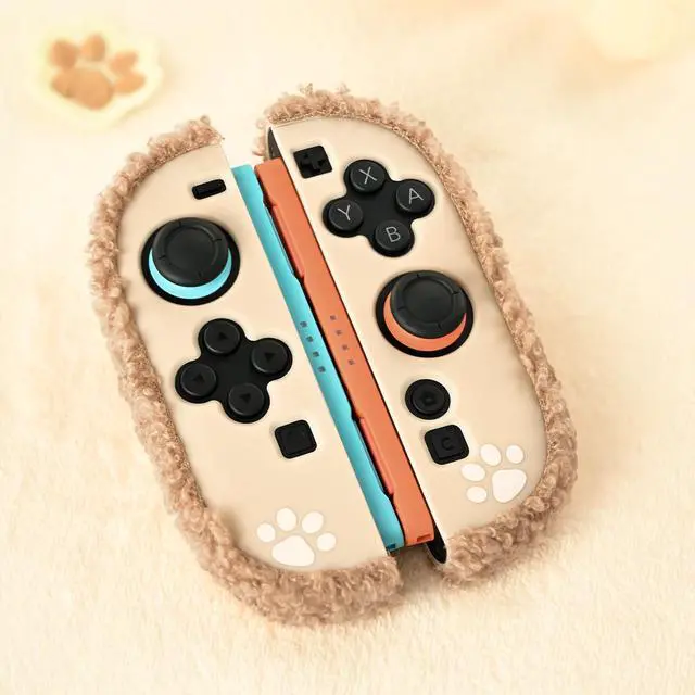 Alt view image 7 of 7 - Plush Case Compatible with Switch 2 (2025), NS2 Protective Cover for Switch Console and Grip Joy Controller, Plush Bear