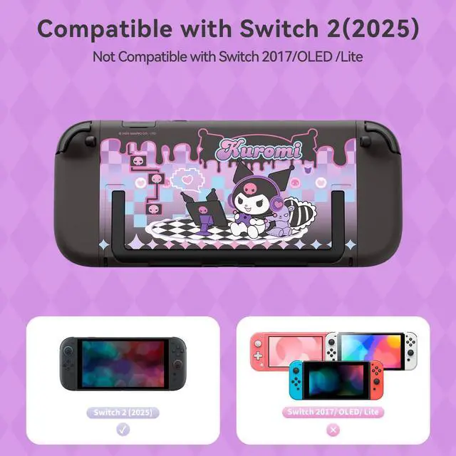 Alt view image 2 of 5 - Dockable PC Protective Case Compatible with Switch 2 Model 2025, All-Round Protection Hard Protective Shell for Switch 2 2025 Accessories(Dark Purple )