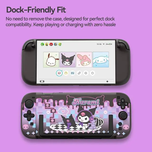 Alt view image 4 of 5 - Dockable PC Protective Case Compatible with Switch 2 Model 2025, All-Round Protection Hard Protective Shell for Switch 2 2025 Accessories(Dark Purple )