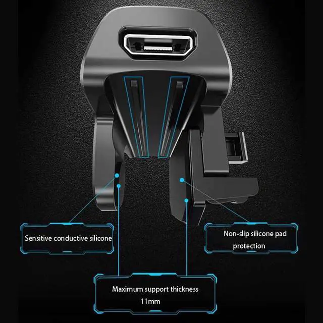 Alt view image 6 of 7 - 11 in 1 PUBG Mobile High Frequency Triggers with 400mAh Phone Cooler