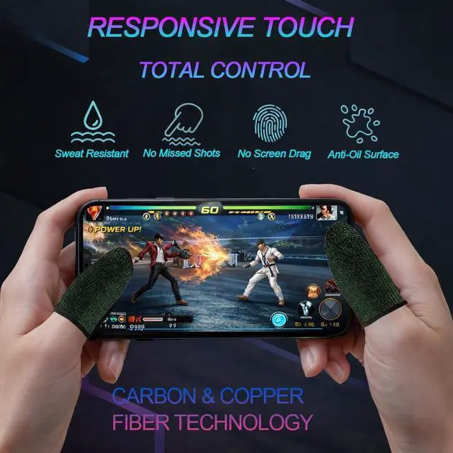 Alt view image 4 of 6 - Bluradio 10 Pieces Gaming Finger Sleeves for Mobile